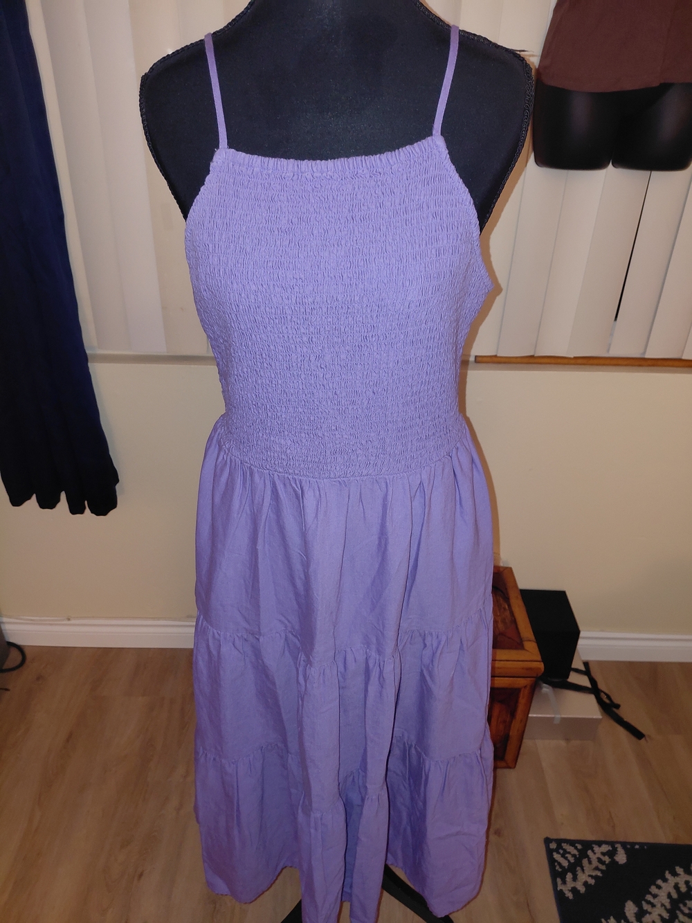 Universal Thread Lavender Smocked Maxi Dress with Spaghetti Straps